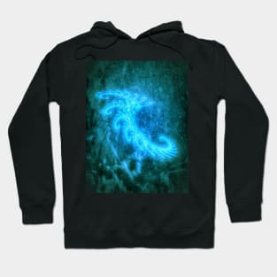 Blue Spiral Fractal Hoodie